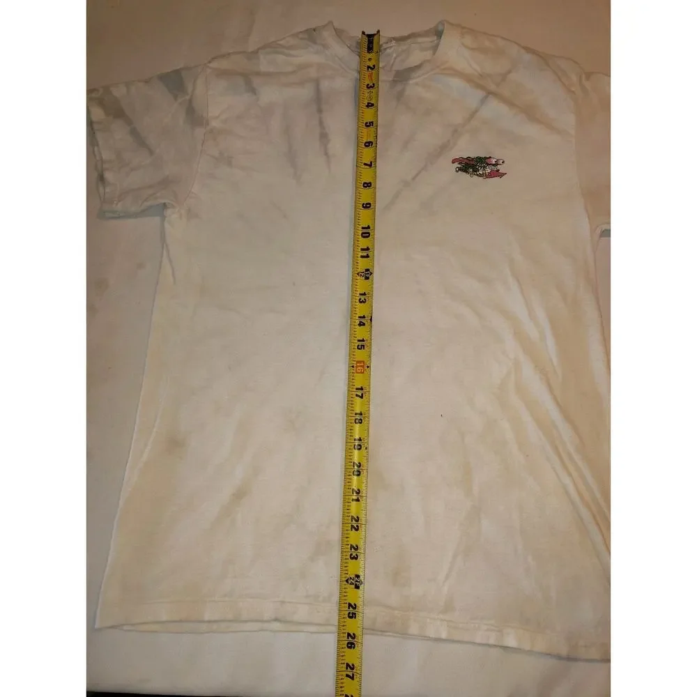 Santa Cruz Slasher Keith Meek T-Shirt L White NHS Vintage Skateboard Skate Y2K